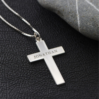 Custom Jewelry with Cross Letters in Sterling Silver
