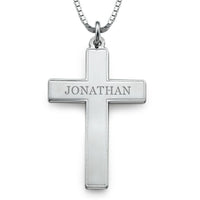 Custom Jewelry with Cross Letters in Sterling Silver