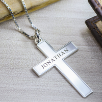 Custom Jewelry with Cross Letters in Sterling Silver