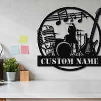 Customizable Rock Band Metal Sign