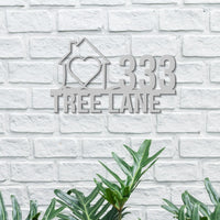 Customizable Line Art Address Sign