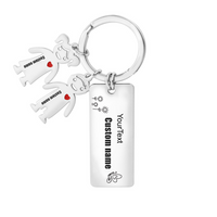 Custom Stainless Steel Family Name Keychain Fashion Key Ornaments Key Decoration