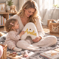 Personalized Initial Letter Pillow with Embroidered Name