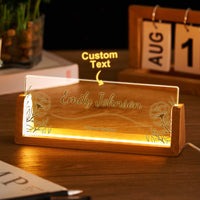 Personalized Acrylic Name Night Light - Warm White
