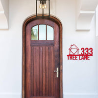 Customizable Line Art Address Sign