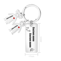 Custom Stainless Steel Family Name Keychain Fashion Key Ornaments Key Decoration
