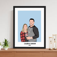 Custom Names & Dates Couples Premium Portrait
