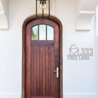 Customizable Line Art Address Sign