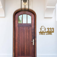 Customizable Line Art Address Sign