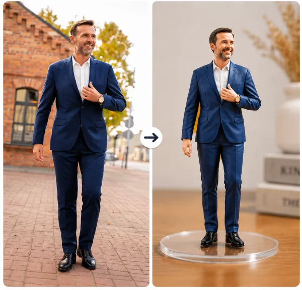 Custom 3D Figurine from Your Photo with Display Box
