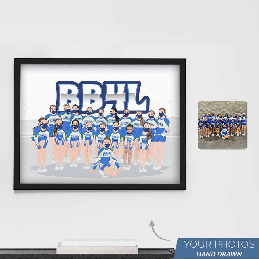 Custom Sports Team Premium Illustration Portraits