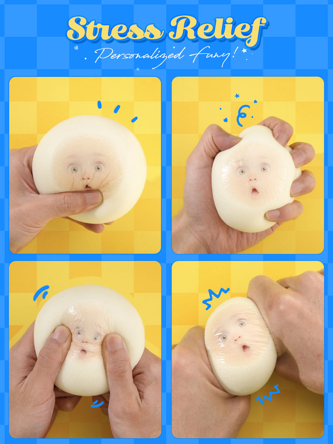Custom Photo Squishy Bun - Personalized Desk Gift
