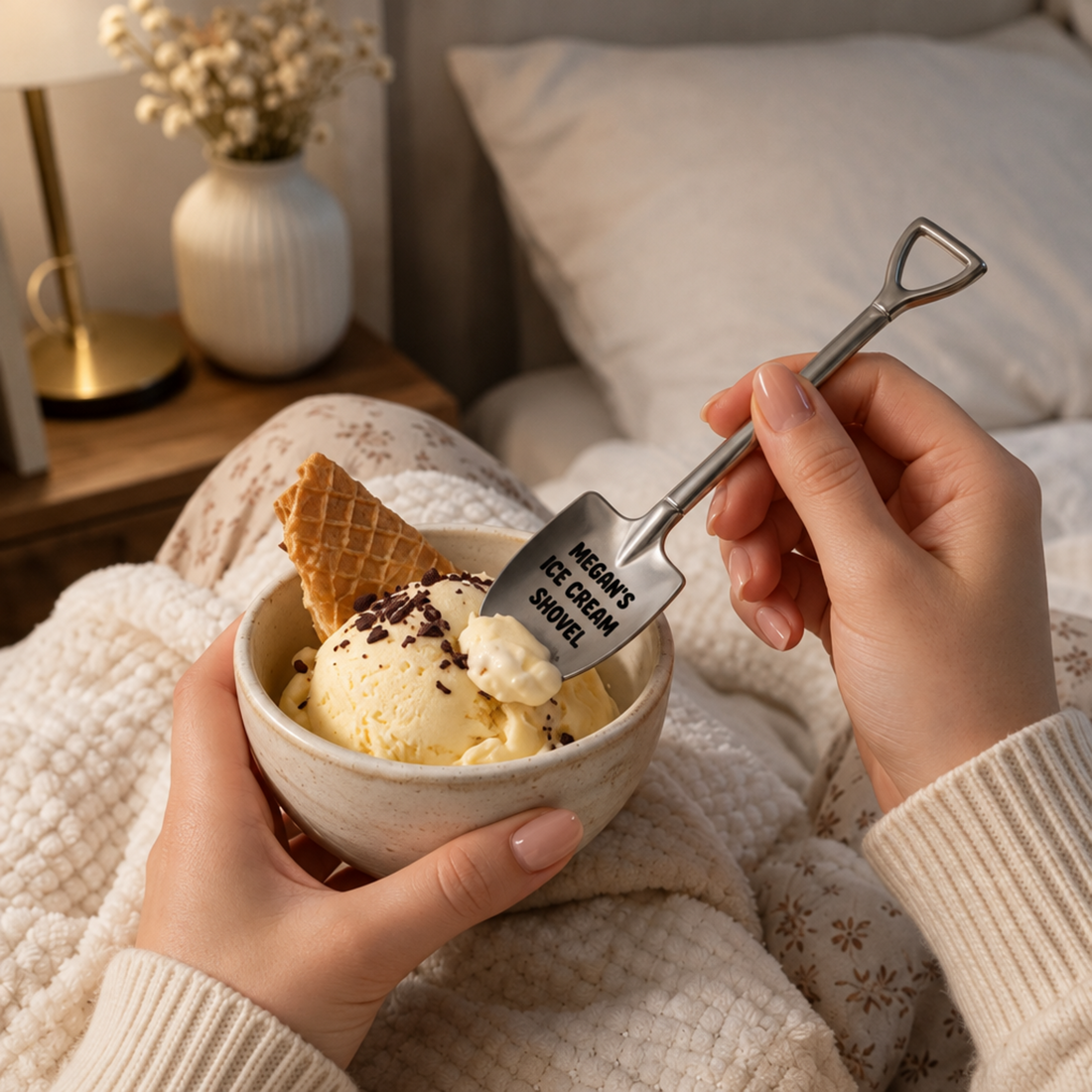 Personalized Engraved Ice Cream Spoon with Name - Shovel Shape