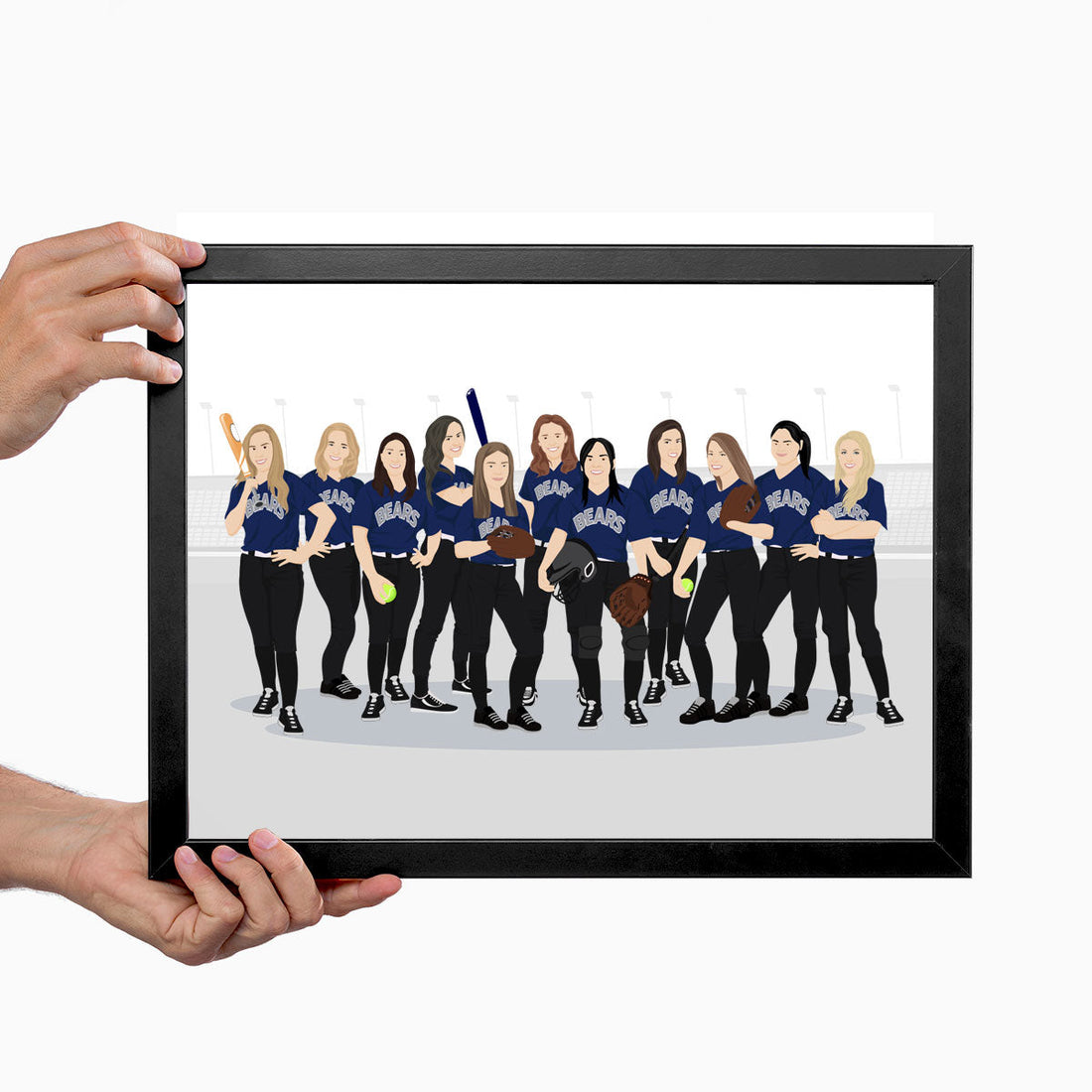 Custom Sports Team Premium Illustration Portraits