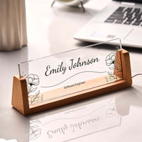 Personalized Acrylic Name Night Light - Warm White