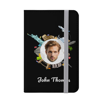 Customizable Passport Holder with Name, Photo and QR Code - Enhanced Security for Travelers