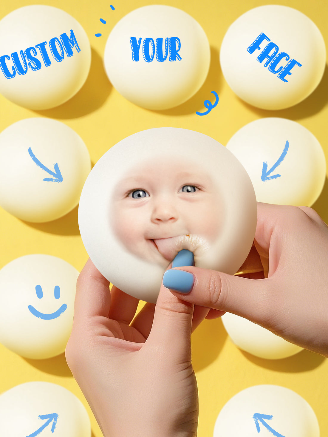 Custom Photo Squishy Bun - Personalized Desk Gift