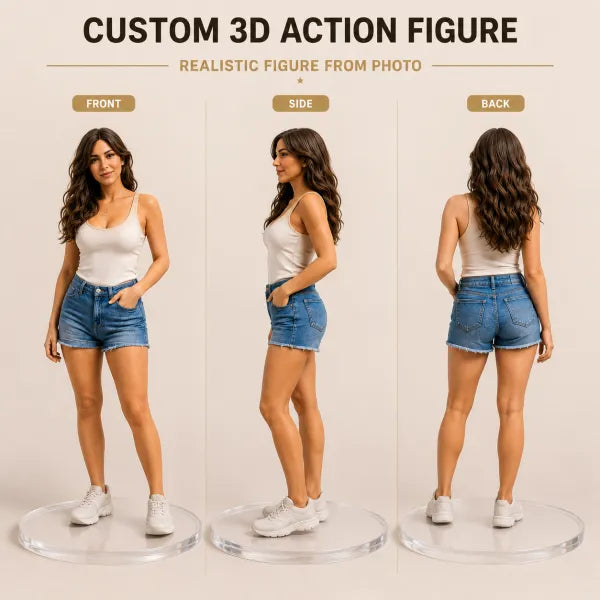 Custom 3D Figurine from Your Photo with Display Box