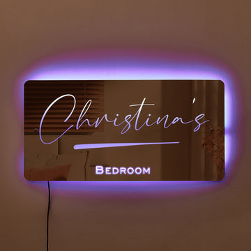 Personalized LED Name Mirror – Custom Light Up Mirror for Bedroom & Gifts