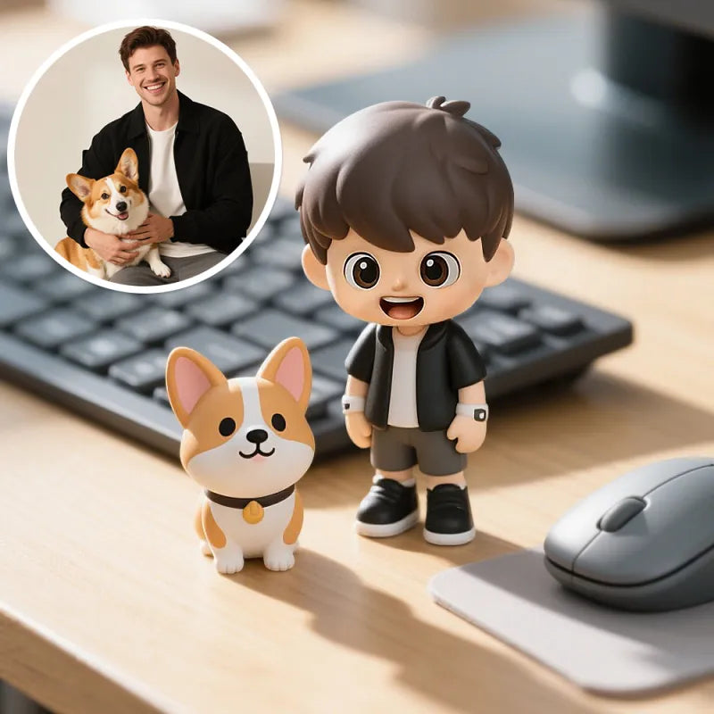 Custom 3D Mini Me Figurine – Personalized Gift from Photo | Desk Collectible Keepsake