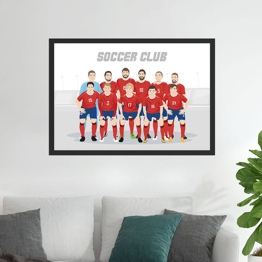 Custom Sports Team Premium Illustration Portraits