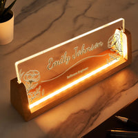 Personalized Acrylic Name Night Light - Warm White