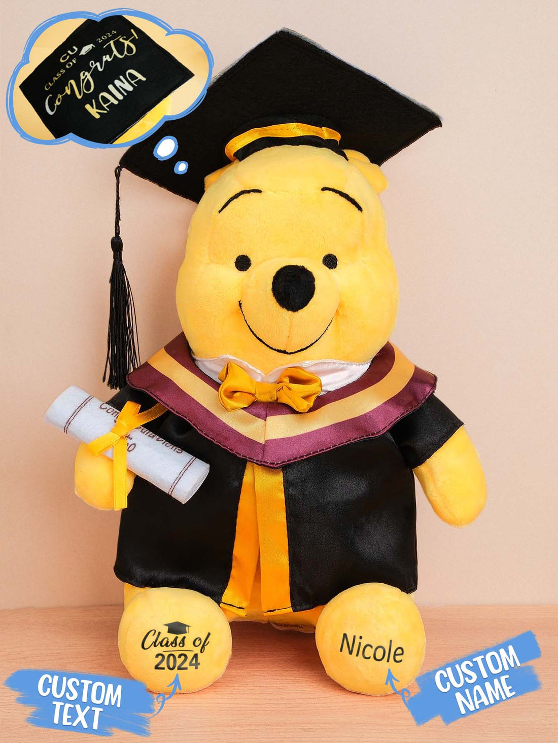 Personalized Graduation Bear with Name and Date
